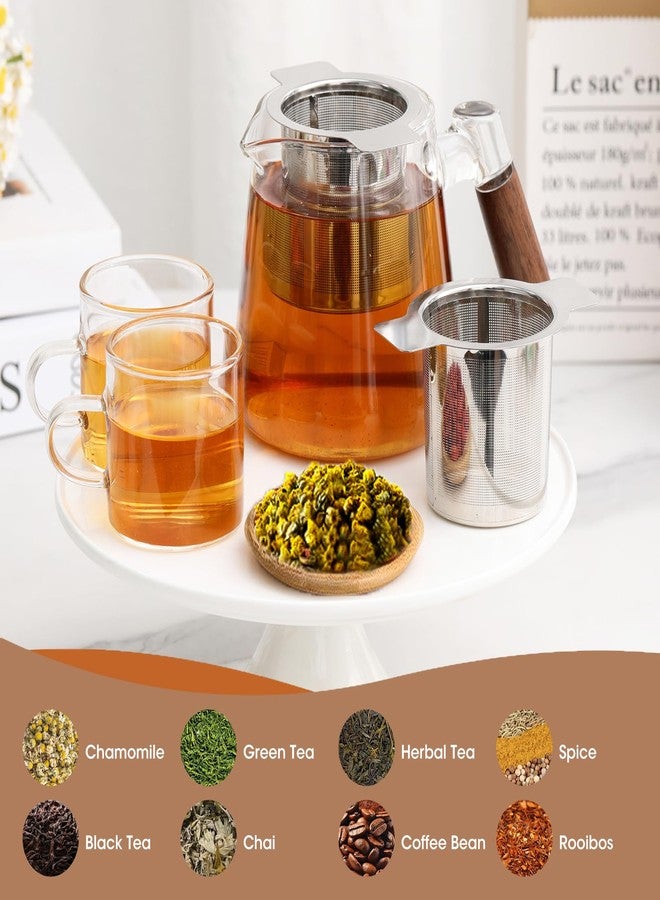 Leden Extra Fine Mesh Tea Strainer Stainless Steel Tea Infuser Steeper for Loose Leaf Tea and Coffee, Tea Filter with Large Capacity for Tea Cups, Teapots, Mugs, Double Handles - Image 4