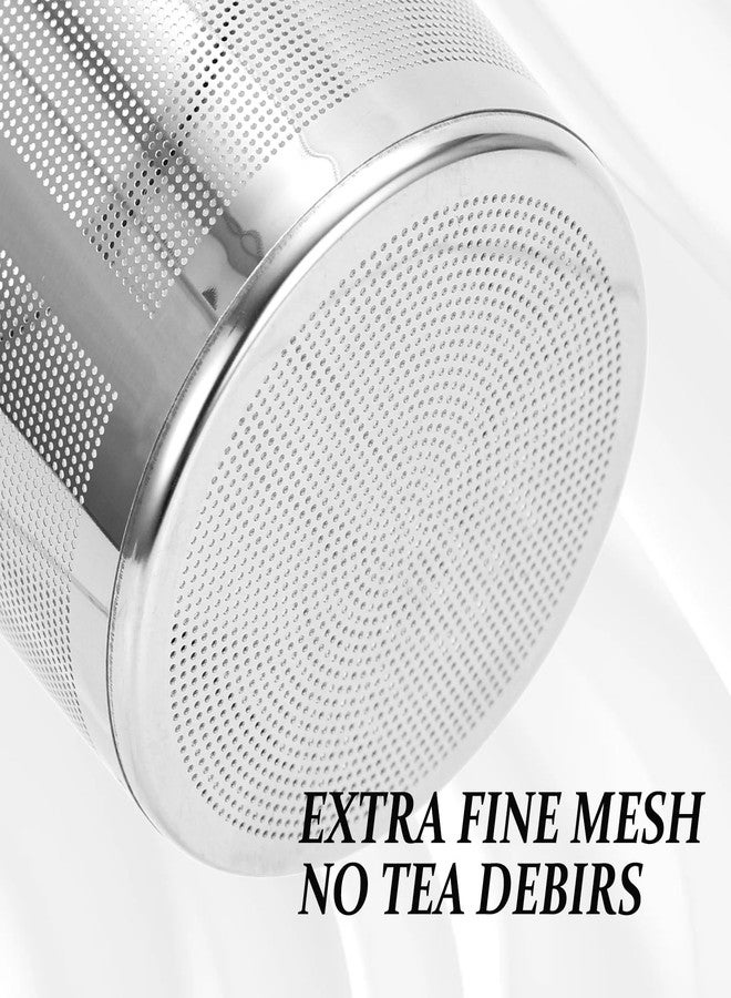 Leden Extra Fine Mesh Tea Strainer Stainless Steel Tea Infuser Steeper for Loose Leaf Tea and Coffee, Tea Filter with Large Capacity for Tea Cups, Teapots, Mugs, Double Handles - Image 3