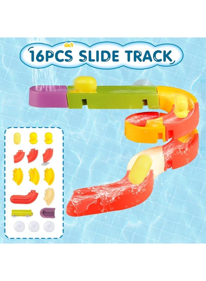 Dolive Bath Toys, Bathtub Toy with Shower Head, Slide Track for Toddles and Babies, Mold Free Floating Toy, Fishing Game, No Hole Dinosaur Fun Bath Time Gift Toys Girls Boys Ages1-3 - Image 3