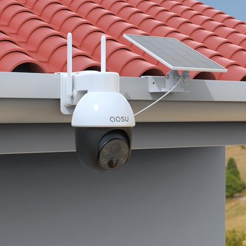 HOLACA Gutter Mount Kits Compatible with AOSU Solar Security Cameras Wireless OutdoorSolarCam D1 SELiteMax and Aosu Solar PanelWhite - Image 1