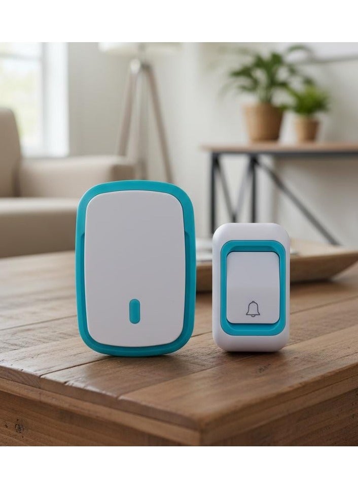 Wireless doorbell with remote control, waterproof wireless doorbell with 32 melodies, 25-meter range, home doorbell