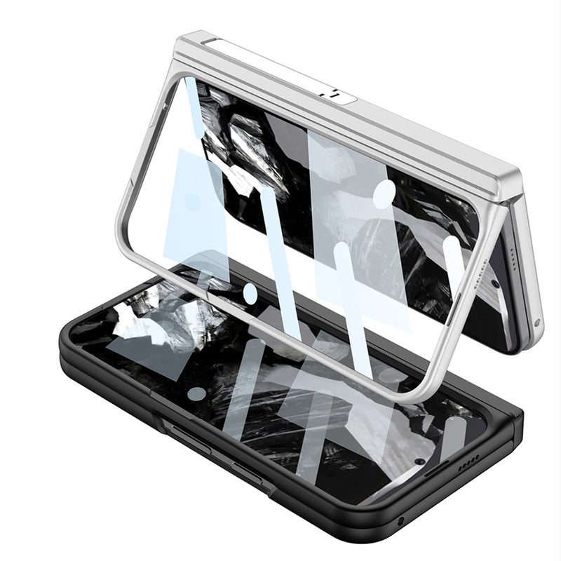 Pixel Fold2 Phone Case For Google Pixelfold2 Folding Screen Stand Solid Color Frosted Hard Case - Image 5