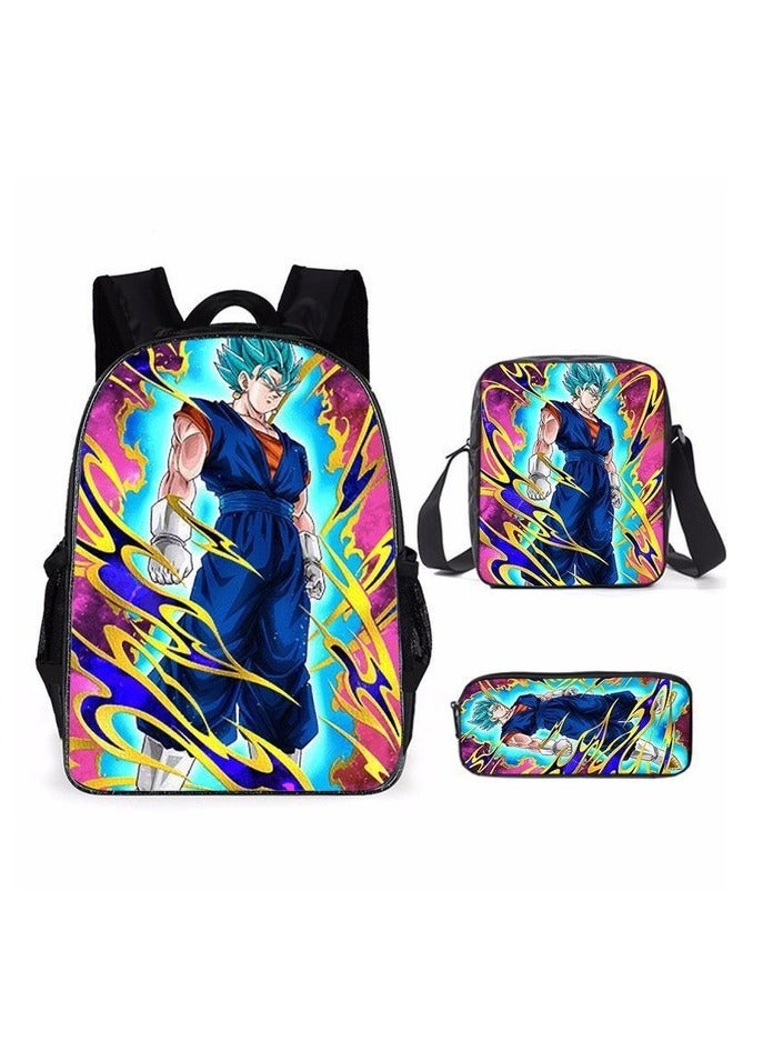 Anime cartoon backpack three-piece set