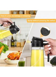 Multifunctional 2 in 1 Oil Dispenser and Spray Bottle 470ml Food Grade Vinegar Olive Oiler and Mister For Cooking Air Fryer Salad BBQ Steak Fries Kitchen Gadgets Black) - pzsku/Z4C66199DCBF2FC966655Z/45/_/1728793691/b1894490-e26d-470d-a83f-76cc01820a02