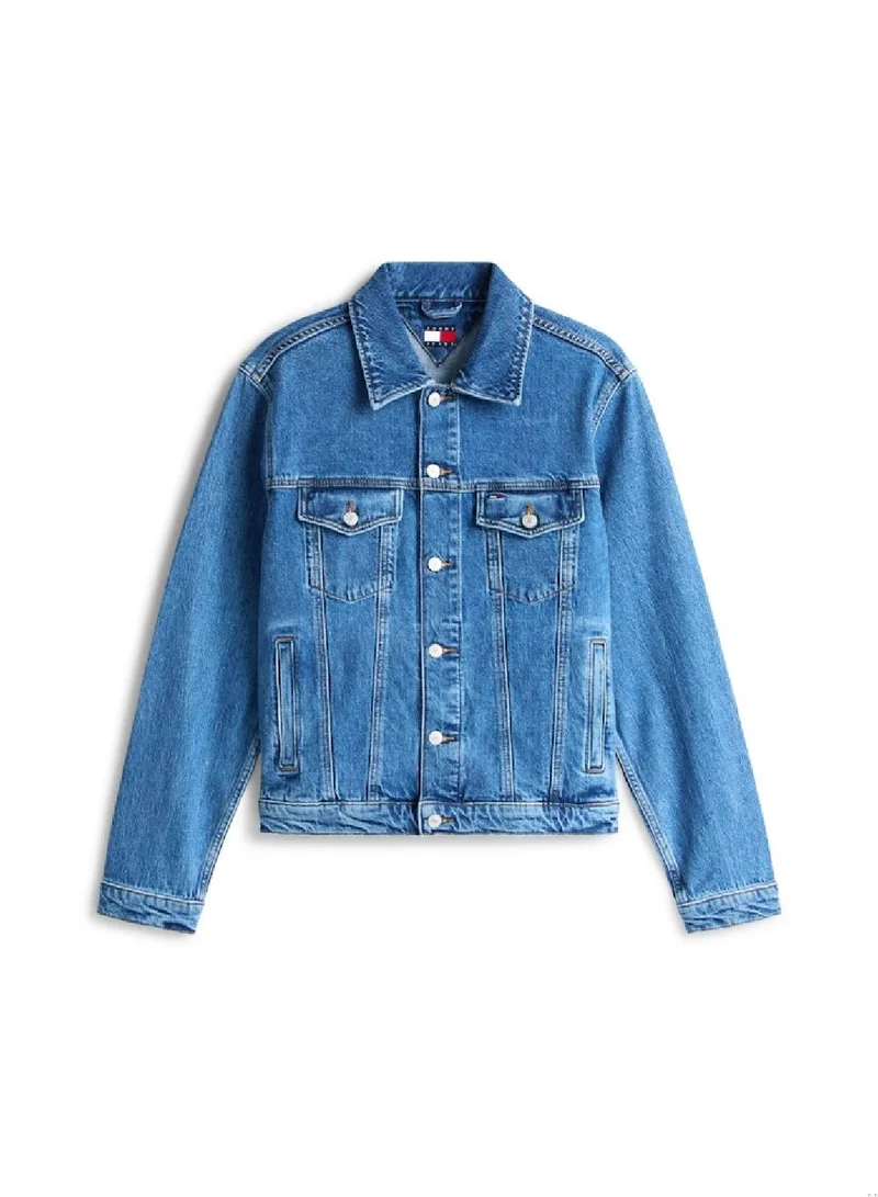 Tommy Jeans Denim Medium Ryan Regular Trucker Jacket for Men | Best Price UAE