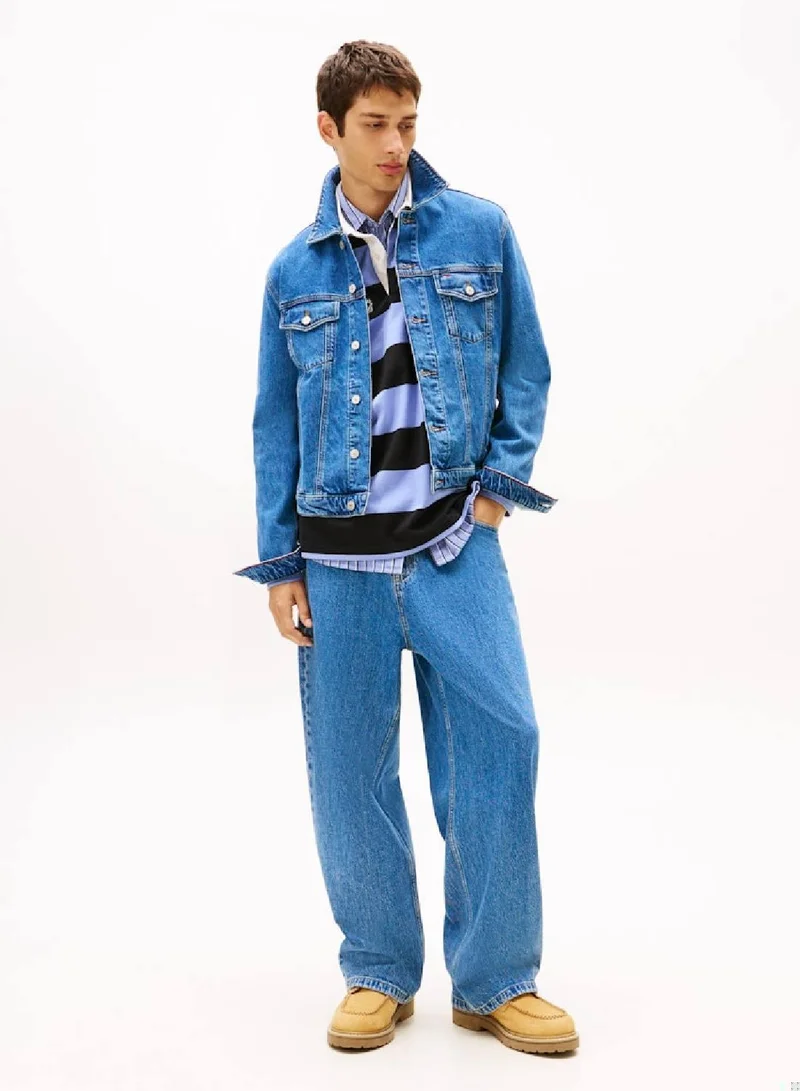 Tommy Jeans Denim Medium Ryan Regular Trucker Jacket for Men | Best Price UAE