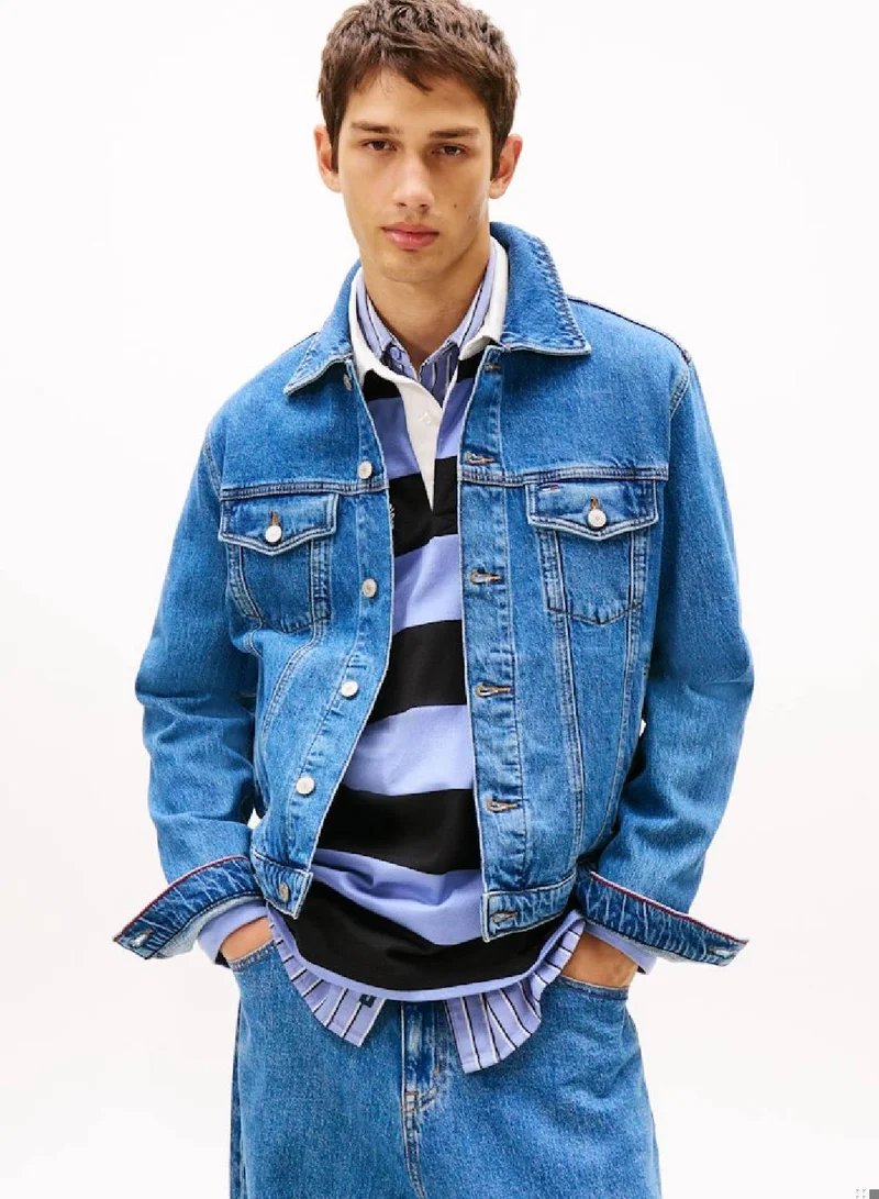 تومي جينز جاكيت ريان بقصّة عادية