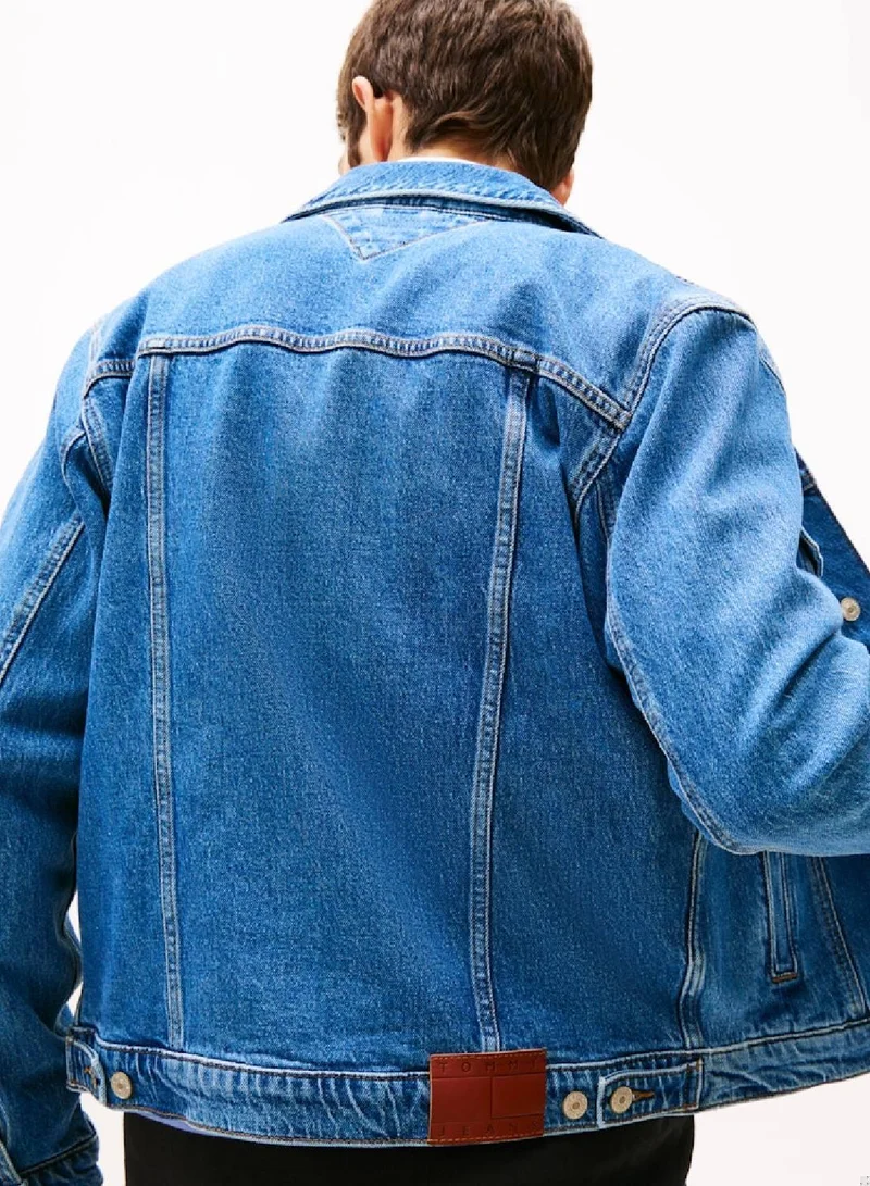 Tommy Jeans Denim Medium Ryan Regular Trucker Jacket for Men | Best Price UAE