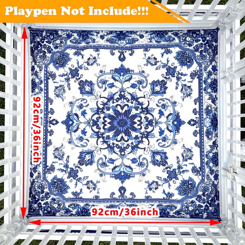 THINMUHAND Dog Playpen Bottom Pad Fits for 36 Inch 4 Panels Exercise Pet Playpen, Dog Crate Pad Puppy, Hoop and Loop Design (Note: Playpen Not Included).(Madala) - Image 2