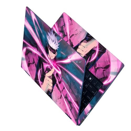 Finearts Full Body Laptop Skin Upto 15.6 inch Sticker Compatible for Dell/HP/Lenovo/Acer/Sony All Laptop Size Upto 14 to 15.6 Inch - Anime Satoru Gojo Jujutsu Kaisen - Image 1