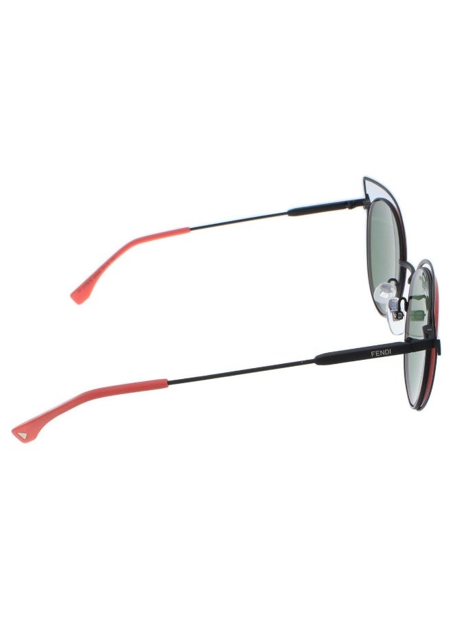 FENDI FF0176/S 003DN 53 Women's Cateye Sunglass - Black & Green - Image 2