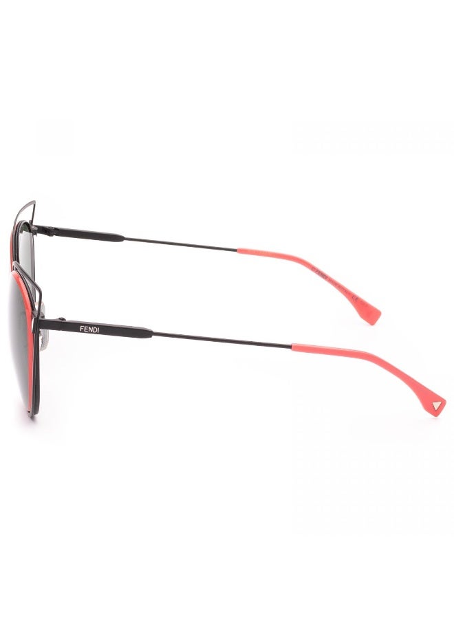 FENDI FF0176/S 003DN 53 Women's Cateye Sunglass - Black & Green - Image 4