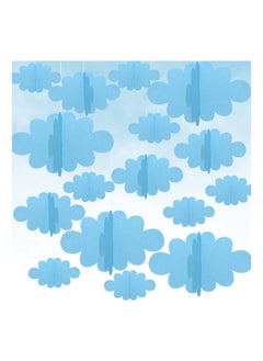 3D Cloud Decorations, 16 PCS Hanging Clouds for Ceiling, Artificial Clouds, Props Fake Cloud Ornaments, Wall Decor, Clouds Imitation Decorations, Baby Shower Ceiling Party Nursery Children Room