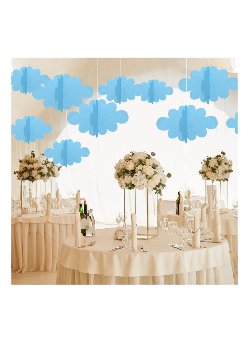 SYOSI - 3D Cloud Decorations, 16 PCS Hanging Clouds for Ceiling, Artificial Clouds, Props Fake Cloud Ornaments, Wall Decor, Clouds Imitation Decorations, Baby Shower Ceiling Party Nursery Children Room - Image 1
