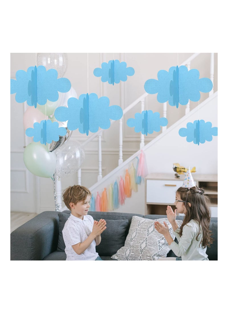 SYOSI - 3D Cloud Decorations, 16 PCS Hanging Clouds for Ceiling, Artificial Clouds, Props Fake Cloud Ornaments, Wall Decor, Clouds Imitation Decorations, Baby Shower Ceiling Party Nursery Children Room - Image 1