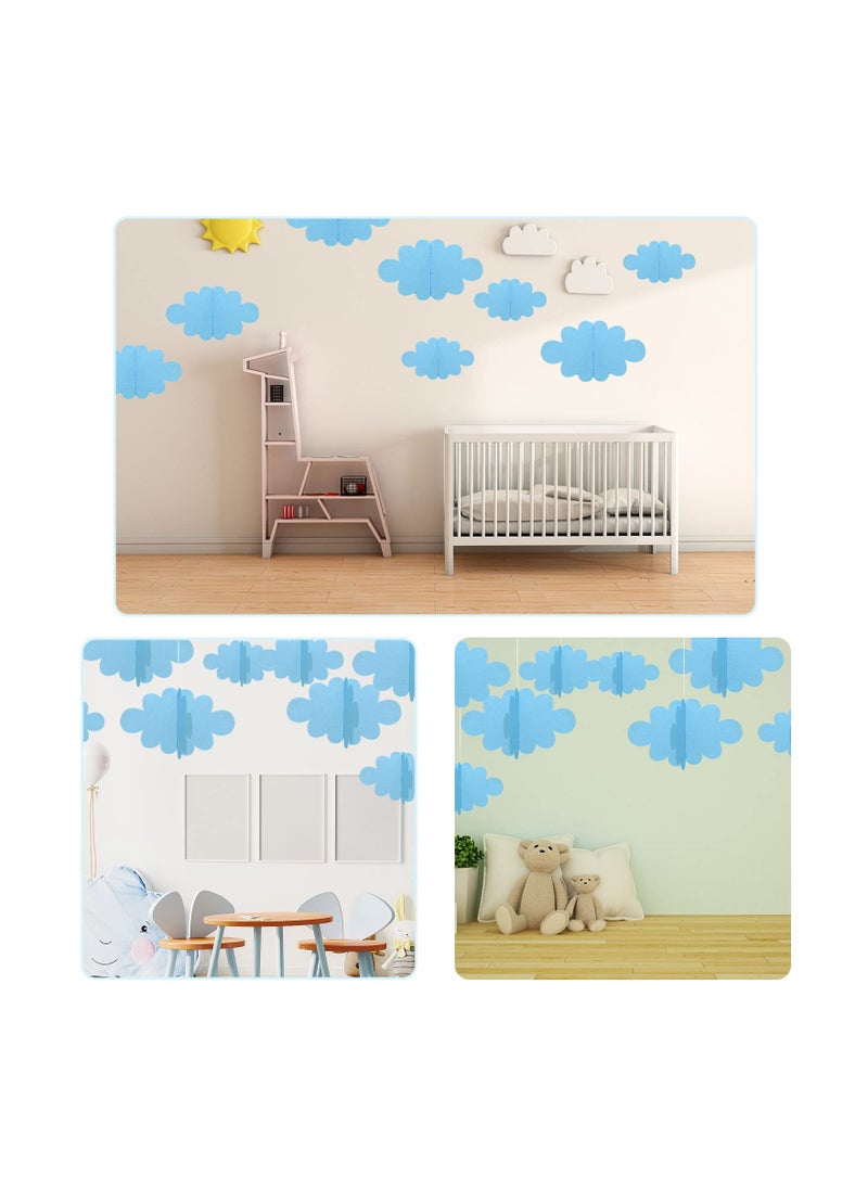 SYOSI - 3D Cloud Decorations, 16 PCS Hanging Clouds for Ceiling, Artificial Clouds, Props Fake Cloud Ornaments, Wall Decor, Clouds Imitation Decorations, Baby Shower Ceiling Party Nursery Children Room - Image 1