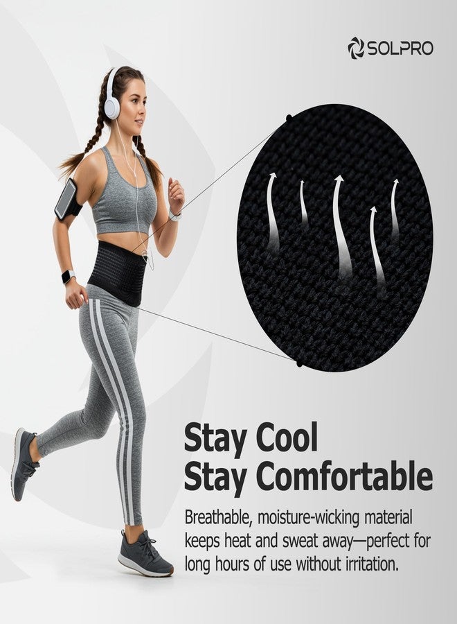 Solpro TorsoFit Waist Support for Men & Women | Joint Stabiliser for All Sports, Gym & Rehab Workouts | Joint Pain Relief for Active Lifestyle Injury Recovery & Arthritis (Black) - Image 3