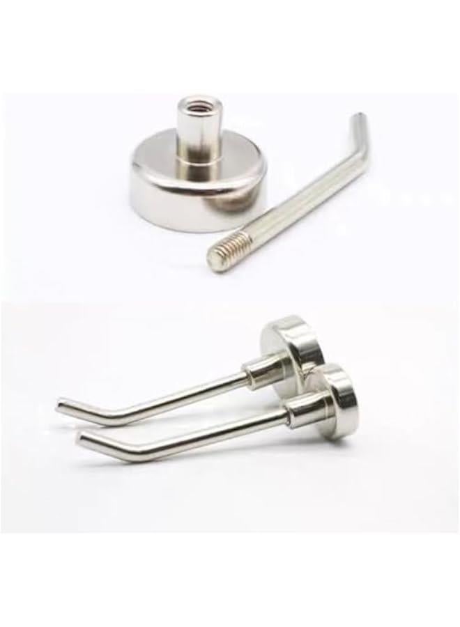 Generic Magnetic Hooks, Heavy Duty Magnet Hooks, Long Magnetic Hooks for Hanging Strong Magnetic Hanger for Cruise Cabins, Towel, Grill, Kitchen, Garage, Workplace (Silver),Pack of 5 (D0.63-L)  - Image 3