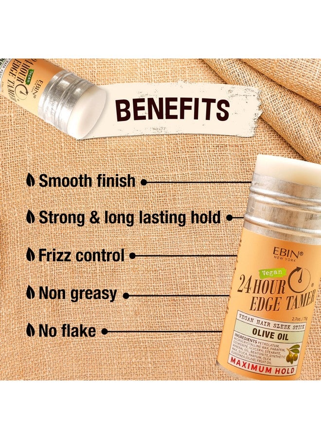 EBIN NEW YORK 24 Hour Edge Tamer Vegan Hair Sleek Stick Unscented Maximum Hold - Image 2