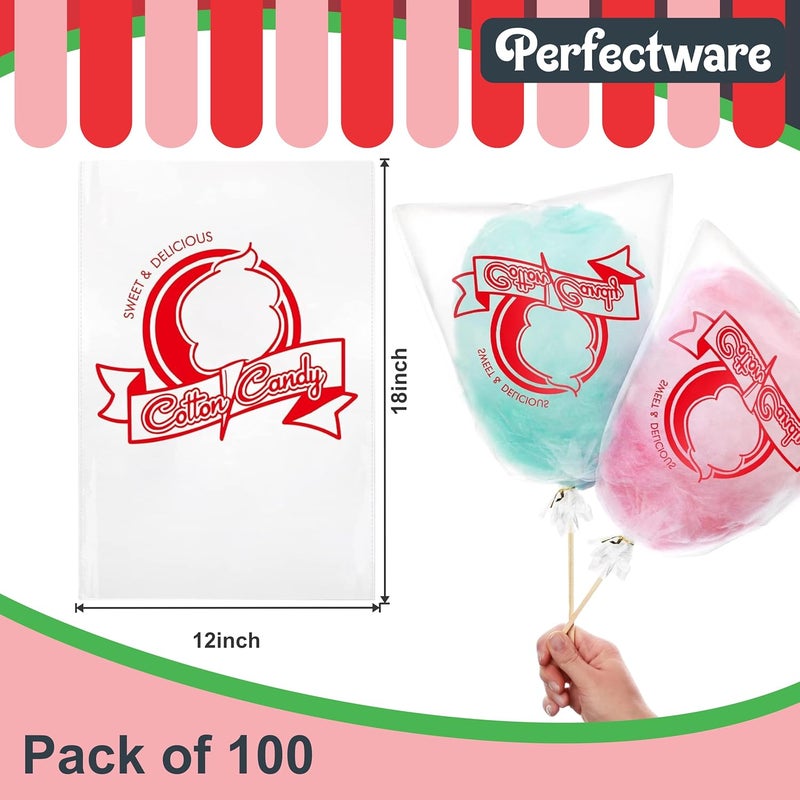 Perfectware Cotton Candy Bags 100ct. PW-Cotton Candy Bags 100ct - Image 3