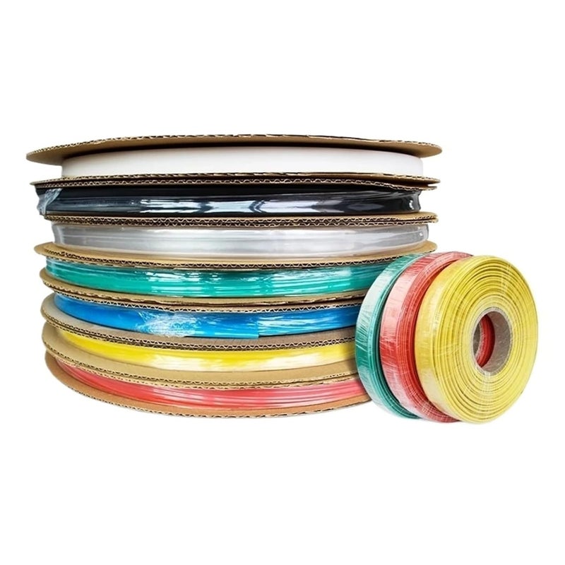 1 Roll Heat Shrink Tube Transparent 3: Ratio Adhesive Lined with Glue Dual Wall Tubing Wrap Wire Cable Kit Diameter .6-30mm(12.7mmX50M,Yellow) - Image 1