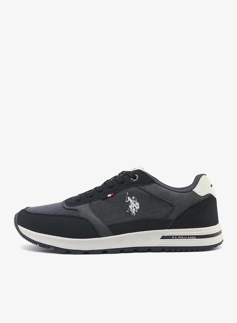 U.S. Polo Assn. Navy Men's Navy Low-Top Sneakers - Stylish Casual Shoes with Grey and Tan Accents, Durable and Stylish Casual Footwear for Men | Best Price UAE