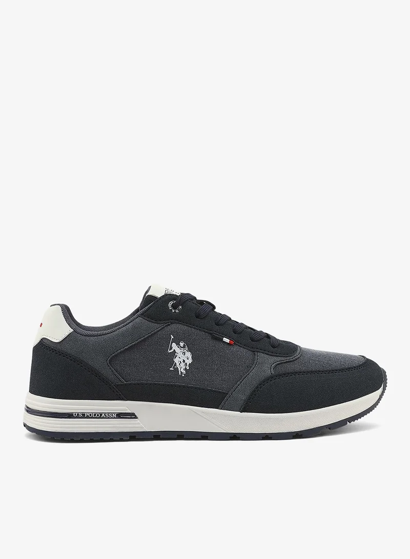 U.S. Polo Assn. Navy Men's Navy Low-Top Sneakers - Stylish Casual Shoes with Grey and Tan Accents, Durable and Stylish Casual Footwear for Men | Best Price UAE