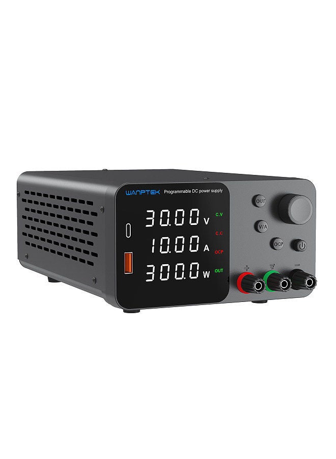 WANPTEK Variable DC Power Supply 60V 5A Bench Power Supply with 4-Digits LED Display Adjustable Switching Power Supply with Encoder Adjustment Knob Output Enable/Disable Button