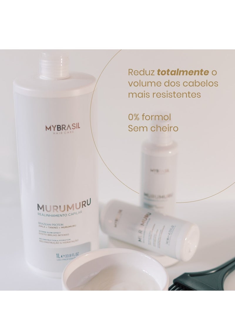MYBRASIL HAIR CARE Murumuru Hair Protein – Professional-Grade Smoothing & Repair, Formaldehyde Free  140 ml - Image 4