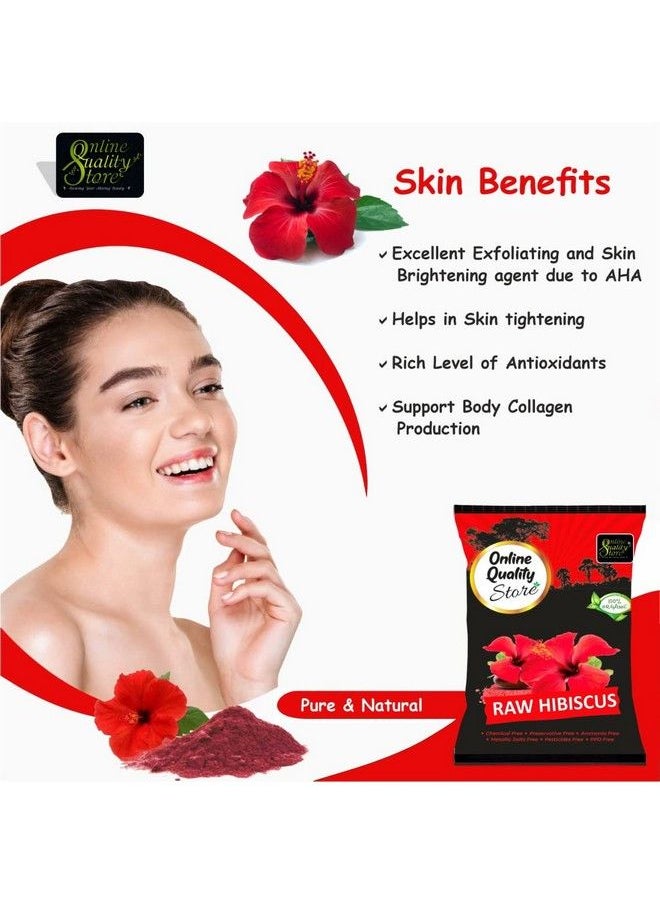 Online Quality Store Dry Hibiscus Flowers;Dry Hibiscus Flowers For Hair;Hibiscus Sabdariffa;Rosa Sinensis;Gudhal Ke Phool100G  - Image 5