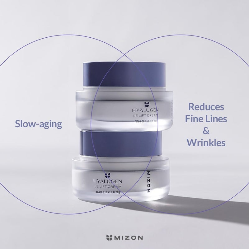 MIZON Hyalugen Le Lift Cream with Hyaluronic Acid and Marine Collagen Deep Hydration Total Care Youthful Skin Revitalizing Korean Skincare (1.69 oz) - Image 2