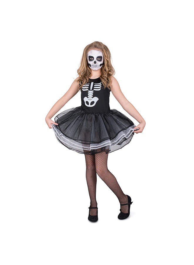 Mad Costumes Bones Tutu Dress Kids Costume-84514-M-5-6Y-Black - Image 1