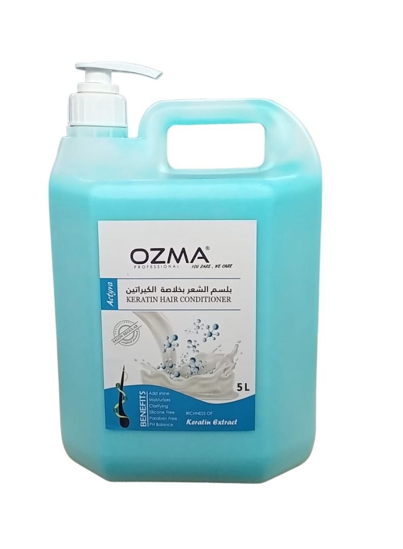 Ozma Professional بلسم أوزما المرطب للشعر. تركيبة مطورة. منشط- لكل أنواع الشعر. بخلاصة الكيراتين 5 ليتر - Image 1
