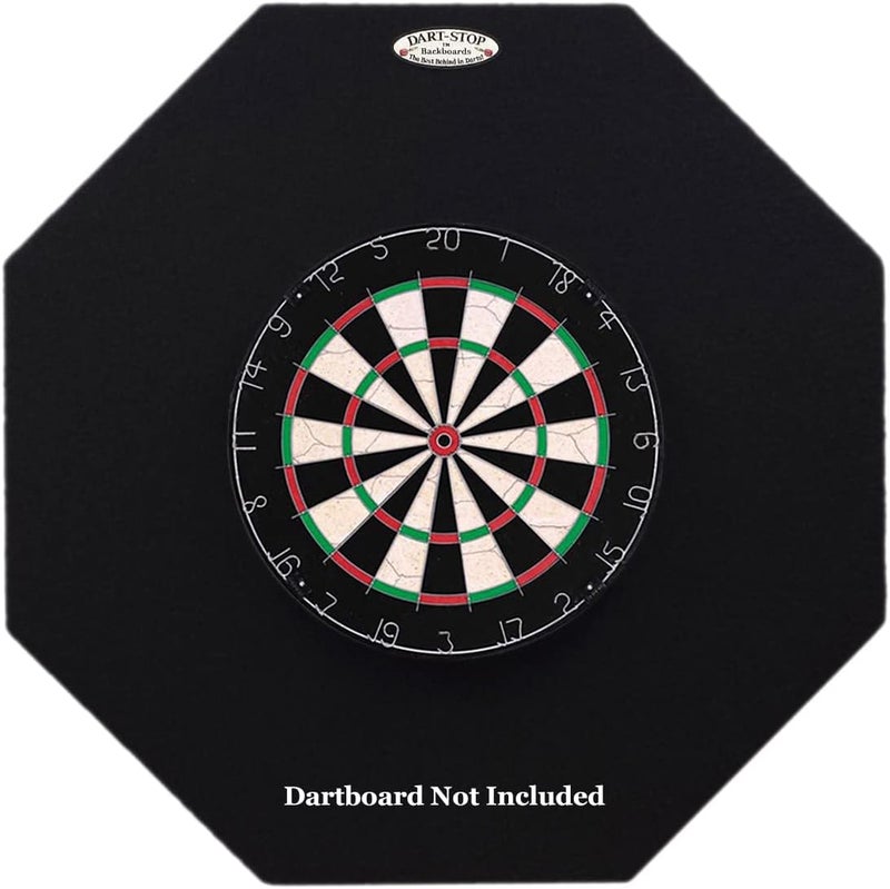 Dart-Stop لوحة دارت احترافية 36 بوصة مع خلفية، ثمانية الأضلاع | واقي حائط | محيط لوحة الدارت - Image 1