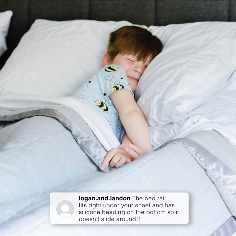 Delta CHILDREN Serta Perfect Sleeper Extra Long Foam Bedrail - Guardrail for Toddlers & Kids with Water-Resistant, Non-Slip & Machine Washable Cover - 2pk, White - Image 2