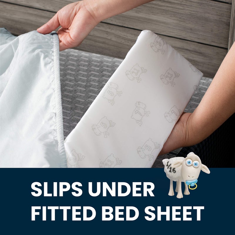Delta CHILDREN Serta Perfect Sleeper Extra Long Foam Bedrail - Guardrail for Toddlers & Kids with Water-Resistant, Non-Slip & Machine Washable Cover - 2pk, White - Image 3