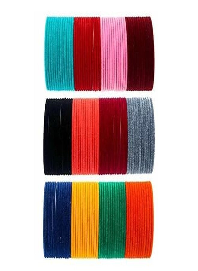 MFN Non-Precious Metal Base Metal with Velvet worked Glossy Finished Bangle Set For Women and Girls (2.6) - Image 3