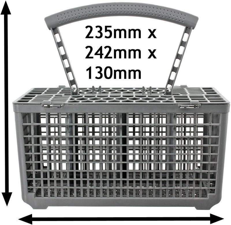 Spares2go Dishwasher Cutlery Basket Cage Lid & Removable Handle (235 x 242 x 130mm) - Image 2
