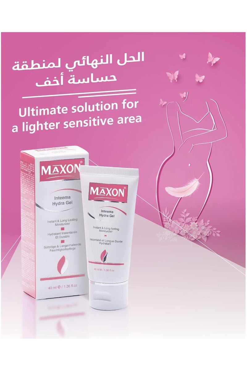 MAX-ON Inteema Hydra Gel â Intimate Moisturizing Gel for Women | Instant & Long-Lasting Hydration, Soothes Dryness & Sensitive Skin â 40ml - Image 2