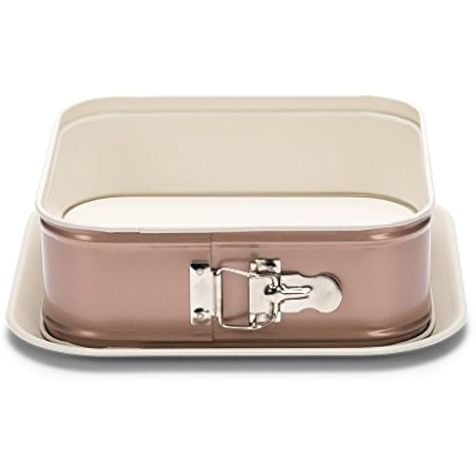 Patisse Ceramic Square Springform Pan with NonStick Surface CreamCopper
