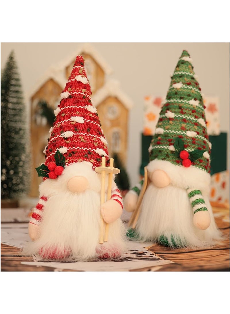 Yoawllty Gnome Christmas Decorations -Light Up Christmas Gnomes Plush Doll Ornaments Glitter Sequins Swedish Hat Leprechaun Dwarf Gift Home Table Decor - Image 5