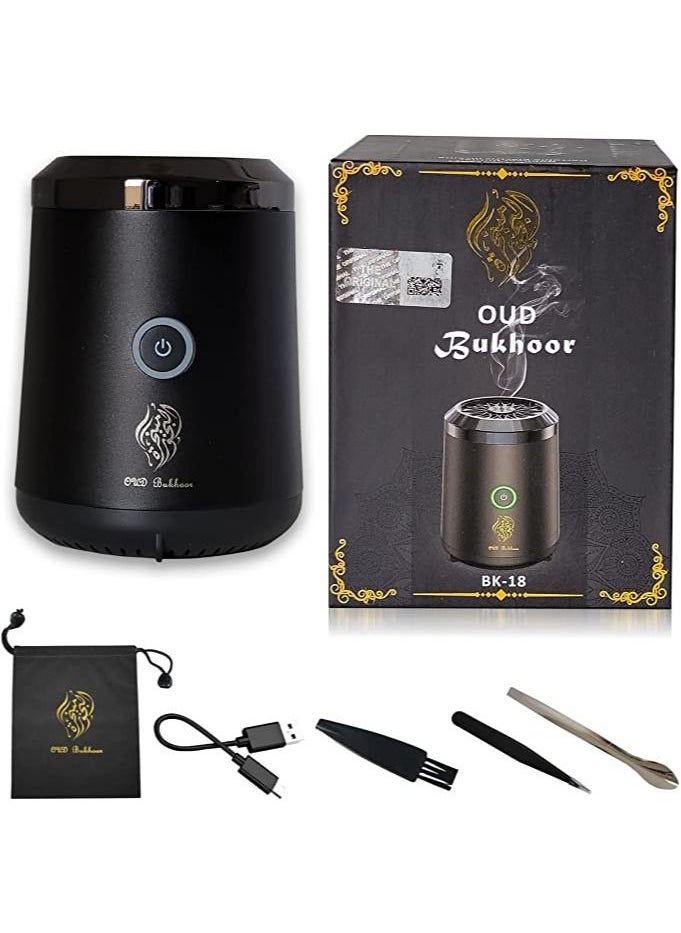 Bakhoor Electric Oud Incense Bukhoor Burner Aroma Diffuser With Long Lasting Battery Usb Rechargeable Great Gift For Home, Car, Desert Camping And Travel  - Image 1