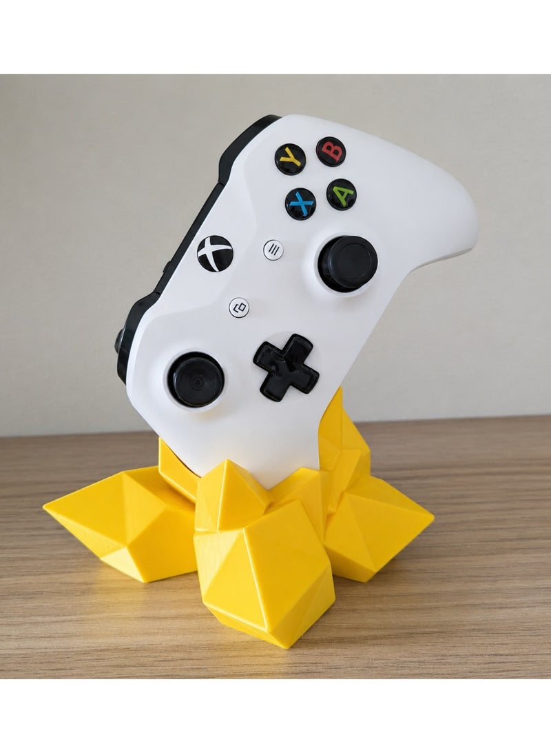 حامل أصفر ليد تحكم Xbox بتصميم كريستالي هندسي | مطبوع ثلاثي الأبعاد | إكسسوارات ألعاب دبي | الإمارات - Image 1