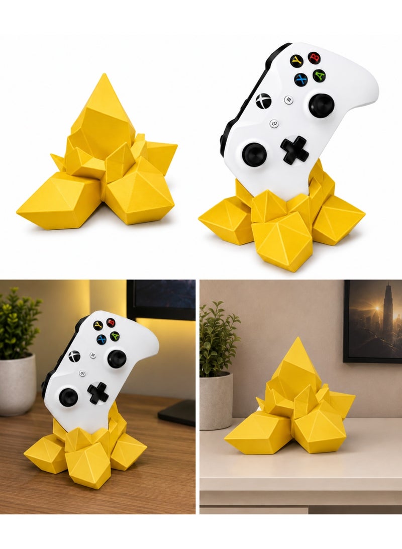 حامل أصفر ليد تحكم Xbox بتصميم كريستالي هندسي | مطبوع ثلاثي الأبعاد | إكسسوارات ألعاب دبي | الإمارات - Image 2