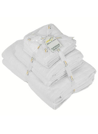 Bliss Casa Indigo 100% Cotton 8 Piece Towel Set - 600 GSM 2 Bath Towels, 2 Hand Towels, 4 Washcloths - Hotel Towels Super Absorbent and Soft Bathroom Towels, Ideal Hotels and Restaurants