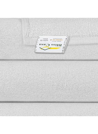 Bliss Casa Indigo 100% Cotton 8 Piece Towel Set - 600 GSM 2 Bath Towels, 2 Hand Towels, 4 Washcloths - Hotel Towels Super Absorbent and Soft Bathroom Towels, Ideal Hotels and Restaurants