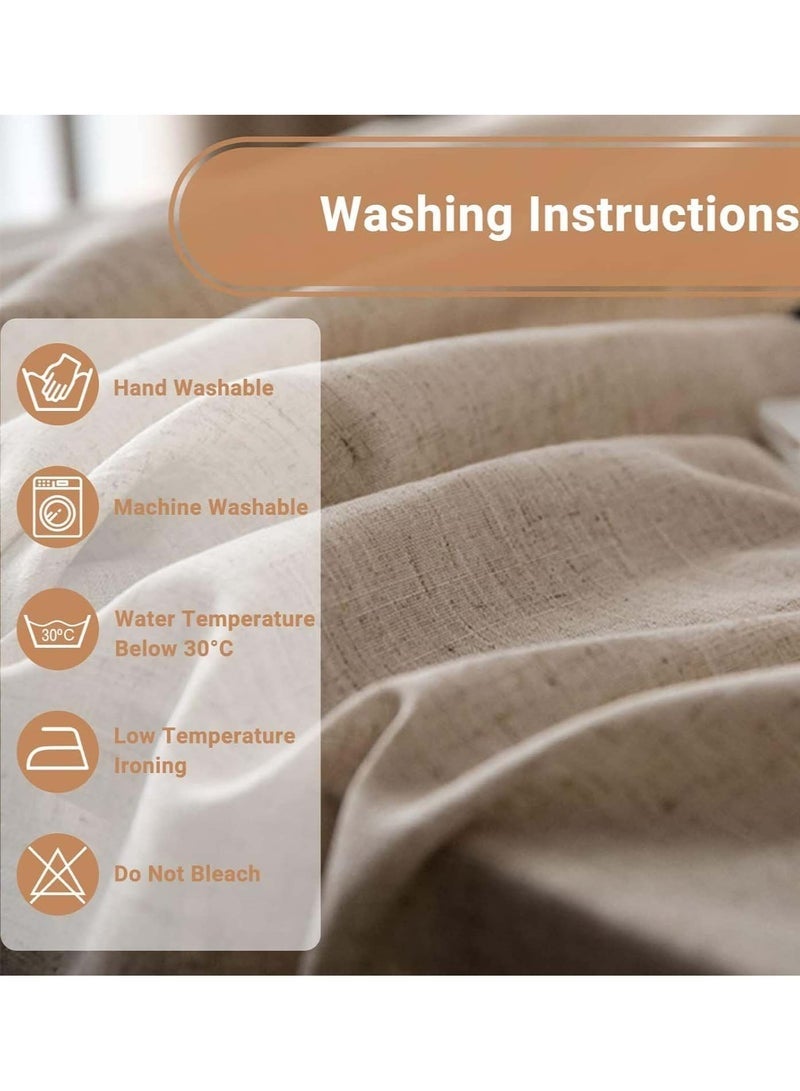 Bukela Rectangle Table Cloth Cotton Linen Tablecloth with Tassel Dust-Proof Table Cover for Kitchen Dinning Tabletop Decoration 140 X 200 CM - Image 5