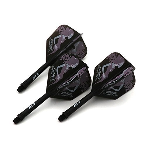 CUESOUL Integrated Dart Shaft and Flights L-Dart Shaft 21mm,Blck Dart Flights - Image 2
