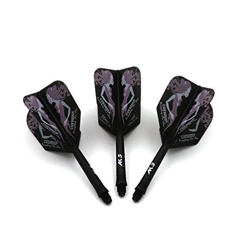 CUESOUL Integrated Dart Shaft and Flights L-Dart Shaft 21mm,Blck Dart Flights - Image 1