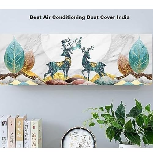 SHREESHANN Printed Air Conditioning Dust Cover,Folding Designer, 38 x 12 x 8 inches, for 1.5 Ton Indoor Split AC Pack of 2 - Image 3